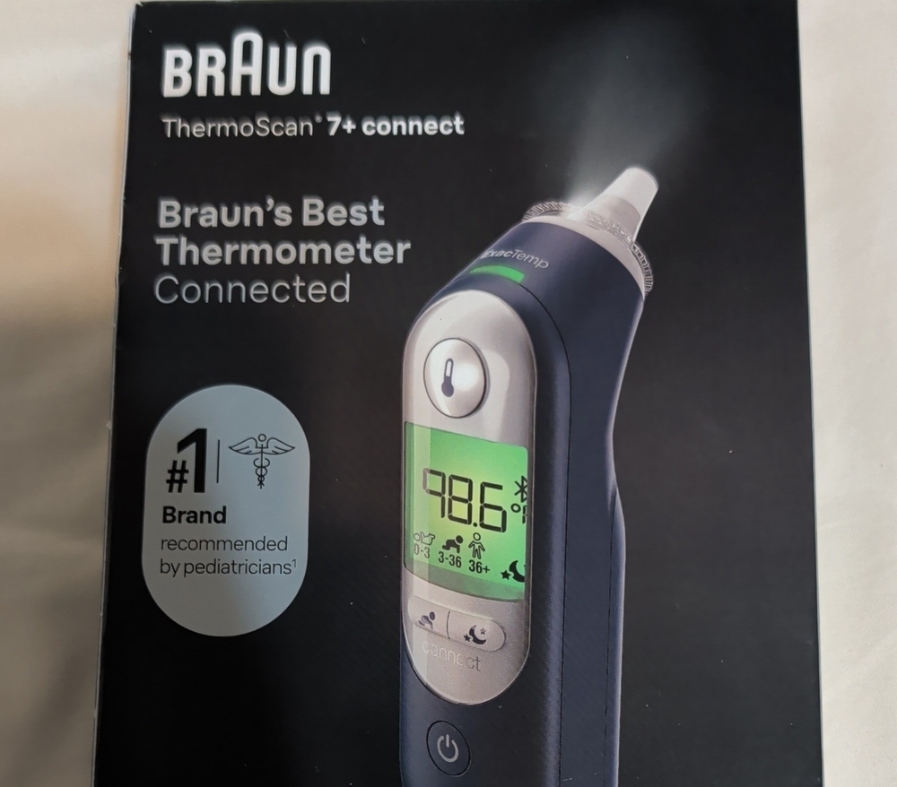 Braun ThermoScan 7+ Connect Ear Thermometer - Navy